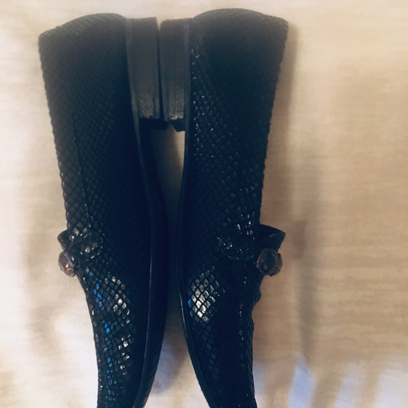 Stuart Weitzman Reptile Jeweled Loafers - Picture 2 of 6